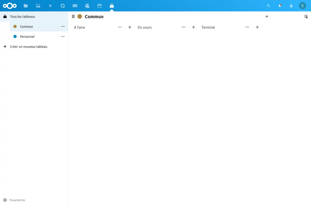 Ajout d'un tableau Kanban